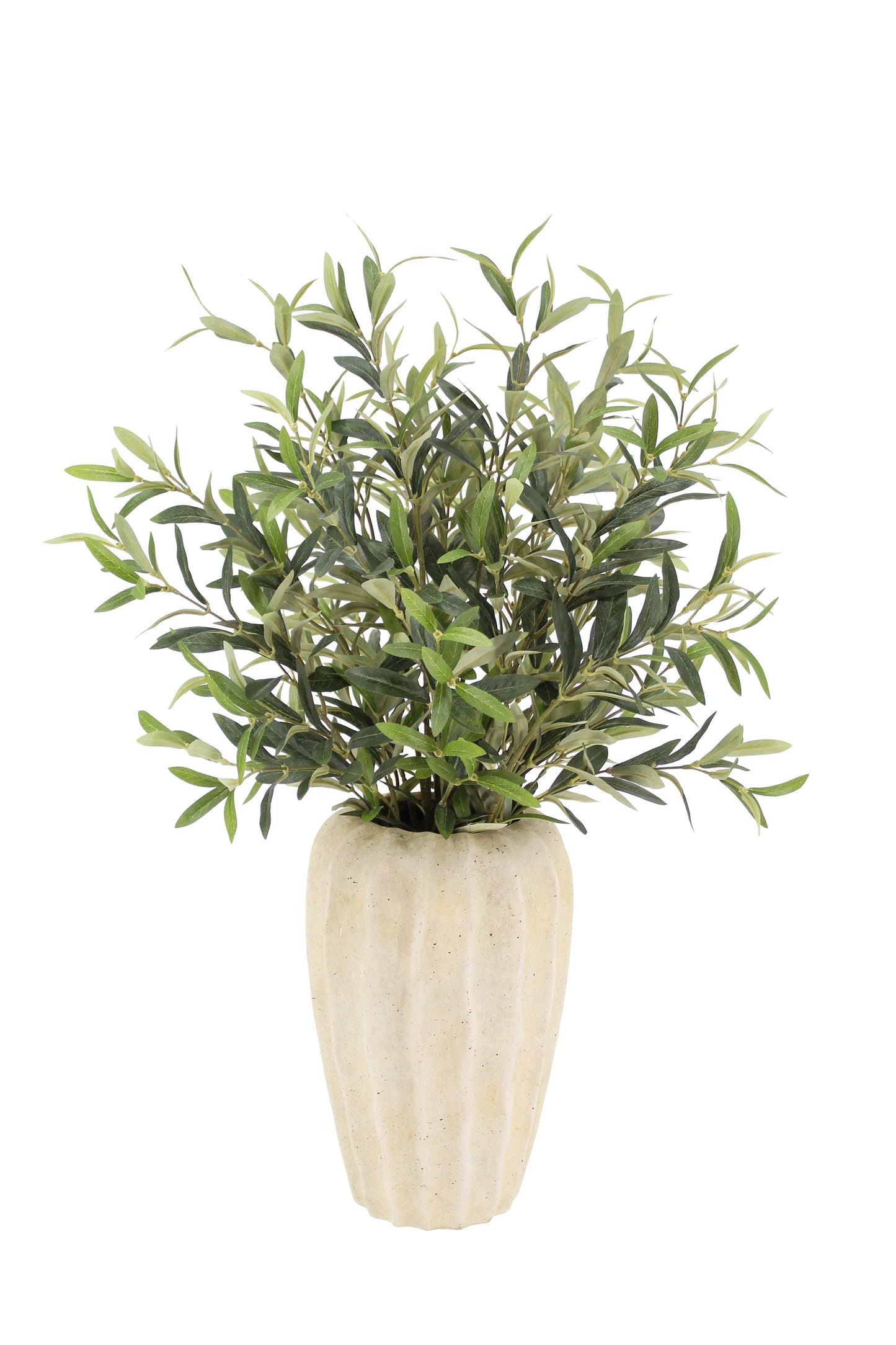 30" Faux Olive Arrangement in Artisan Vase-Faux Plant-tbgypsysoul
