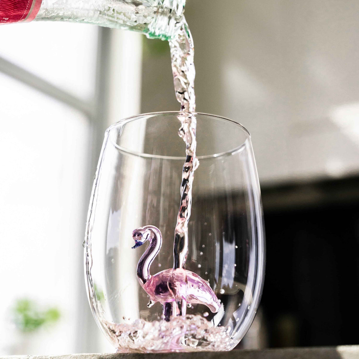 3D Flamingo Stemless Wine Glasses-Wine Glasses > Stemless > 3D-tbgypsysoul