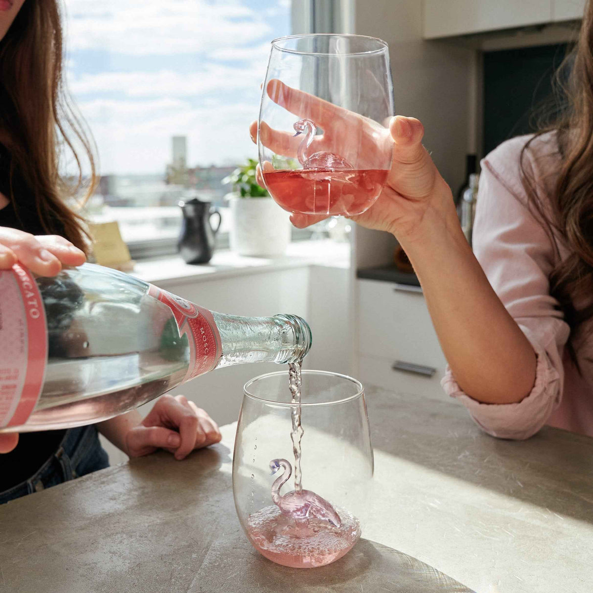 3D Flamingo Stemless Wine Glasses-Wine Glasses > Stemless > 3D-tbgypsysoul