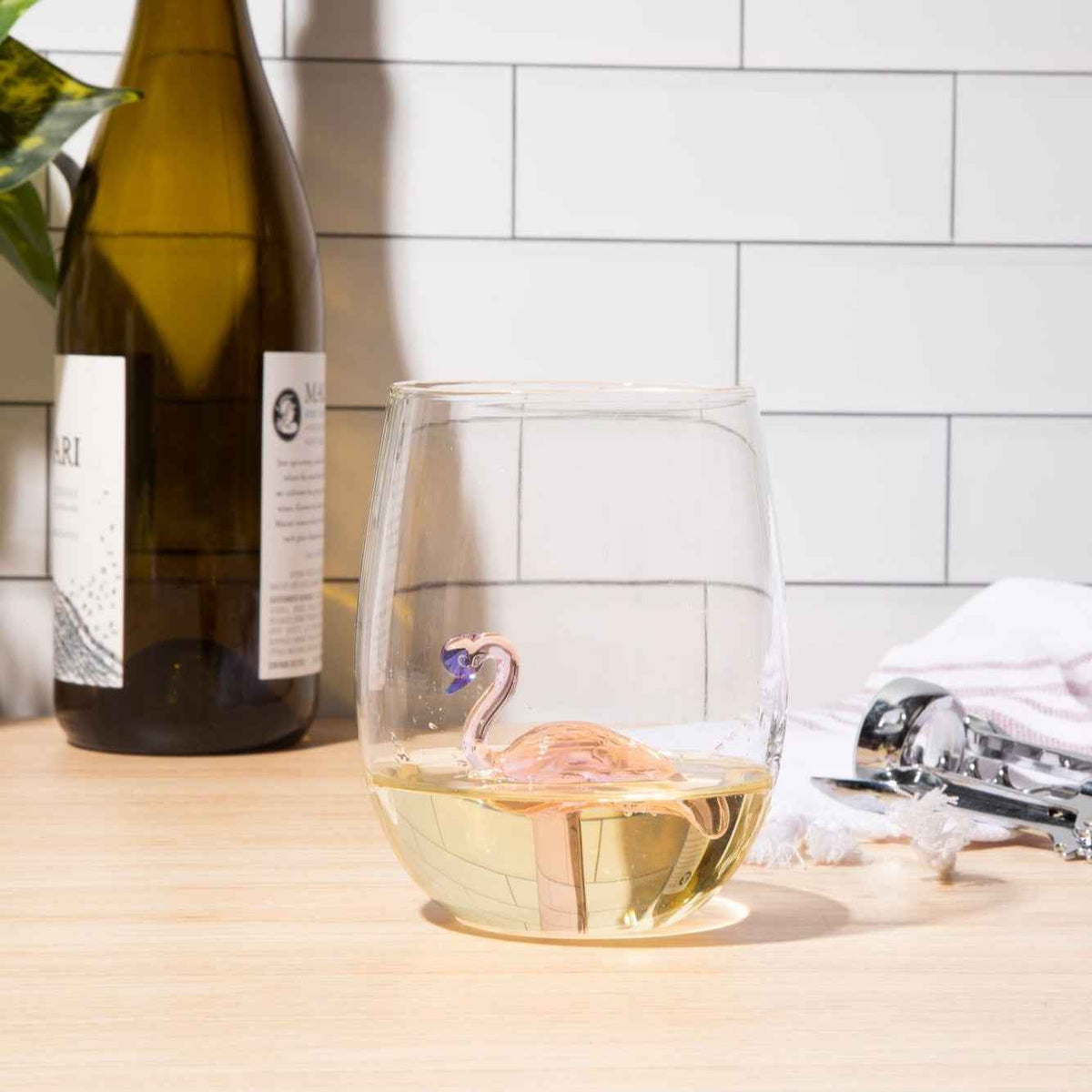 3D Flamingo Stemless Wine Glasses-Wine Glasses > Stemless > 3D-tbgypsysoul