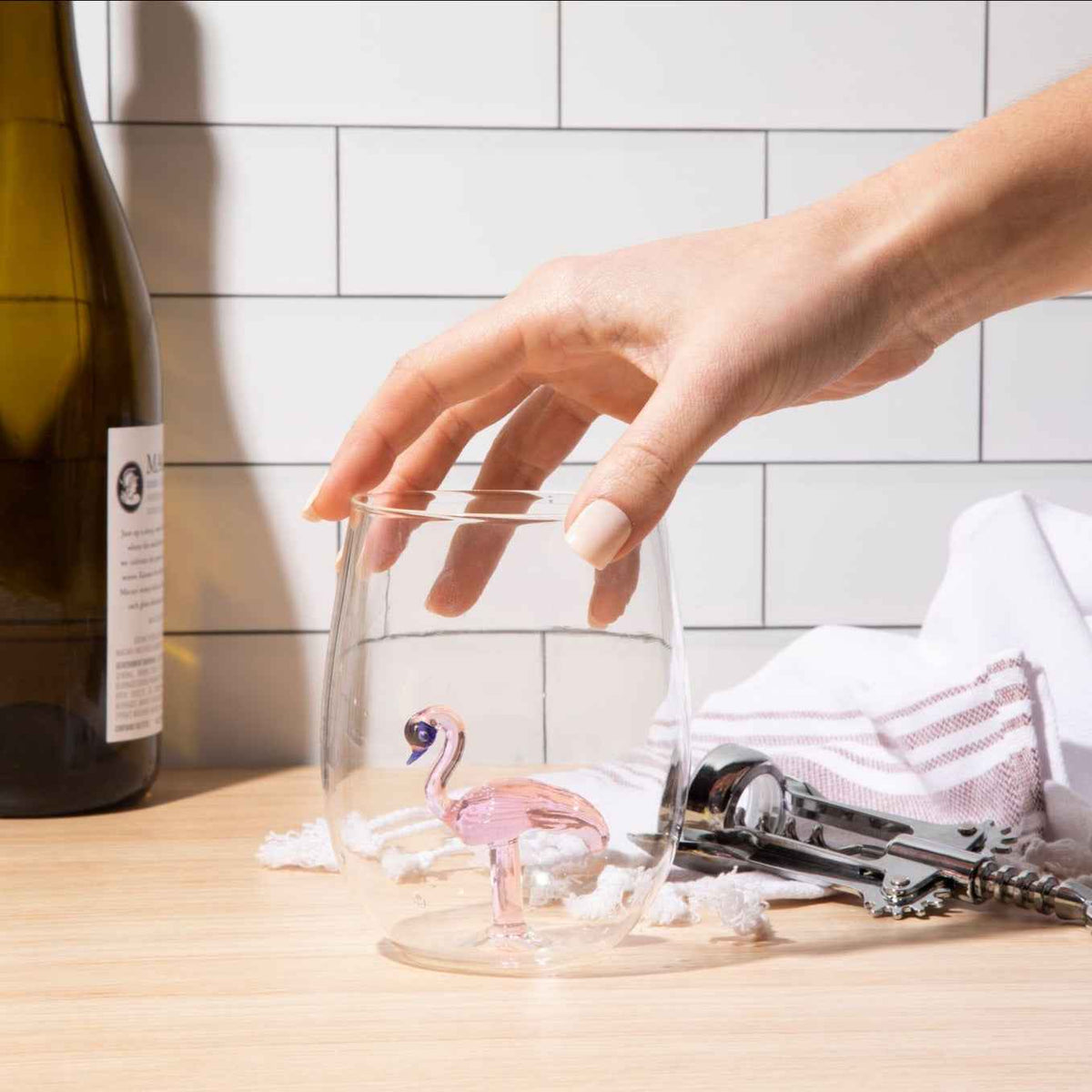 3D Flamingo Stemless Wine Glasses-Wine Glasses > Stemless > 3D-tbgypsysoul