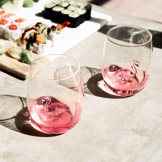 3D Flamingo Stemless Wine Glasses-Wine Glasses > Stemless > 3D-tbgypsysoul