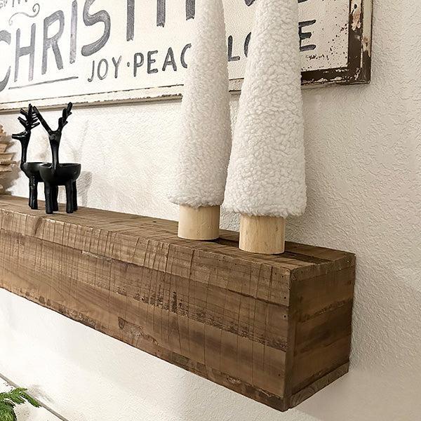 47 Inch Reclaimed Rustic Natural Wood Mantle-Whats trending-tbgypsysoul