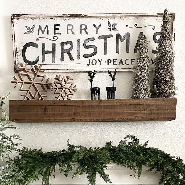 47 Inch Reclaimed Rustic Natural Wood Mantle-Whats trending-tbgypsysoul