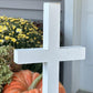 54 Inch Wood and Iron White Display Rolling Cart-General-tbgypsysoul