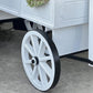 54 Inch Wood and Iron White Display Rolling Cart-General-tbgypsysoul