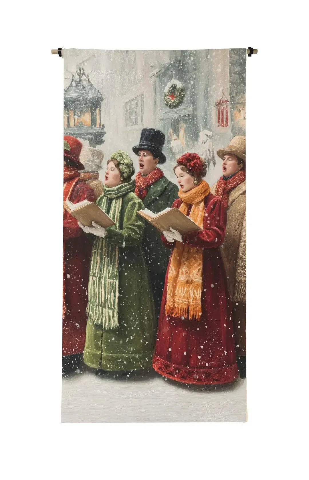 Victorian Christmas Carollers Scroll