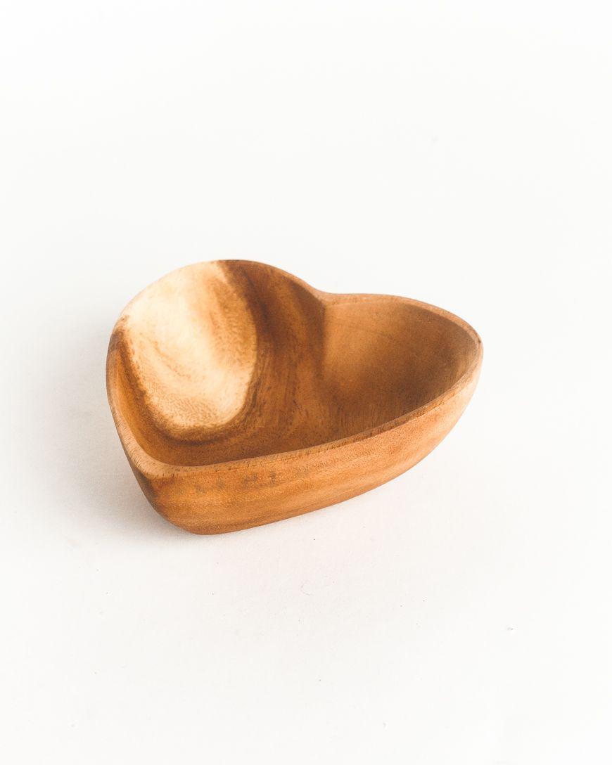 Acacia Wood 6" Heart Bowl-Tableware-tbgypsysoul