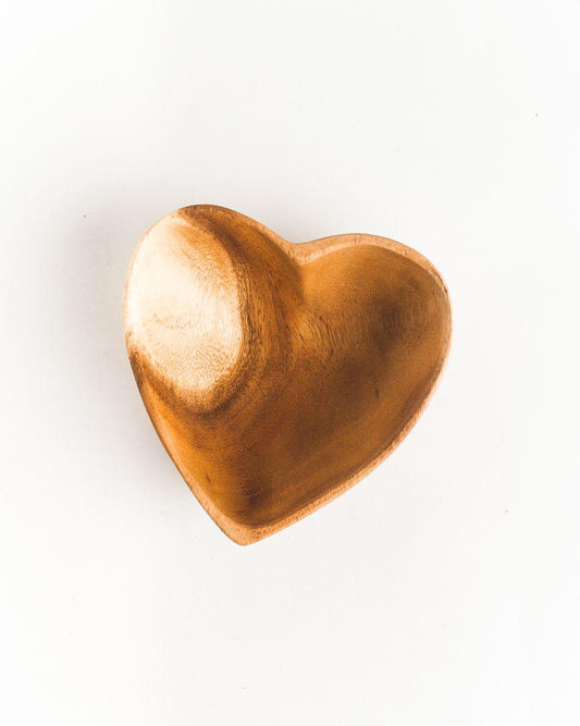 Acacia Wood 6" Heart Bowl-Tableware-tbgypsysoul