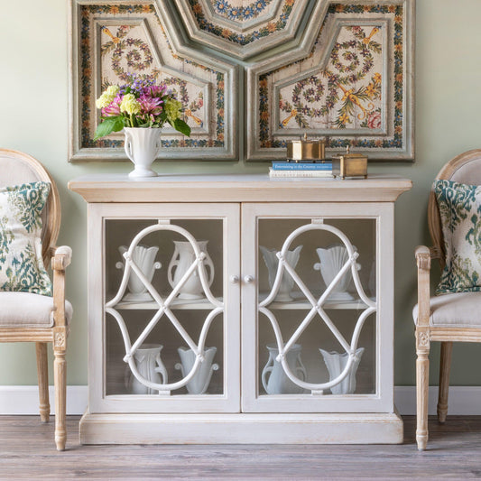 the-addie-wood-console-with-glass-doors-console-table-park-hill-Threadbare Gypsy Soul