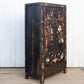 Antique Black & Floral Chinoiserie Armoire-Antique Cabinet-tbgypsysoul