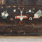 Antique Black & Floral Chinoiserie Armoire-Antique Cabinet-tbgypsysoul