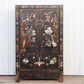 Antique Black & Floral Chinoiserie Armoire-Antique Cabinet-tbgypsysoul