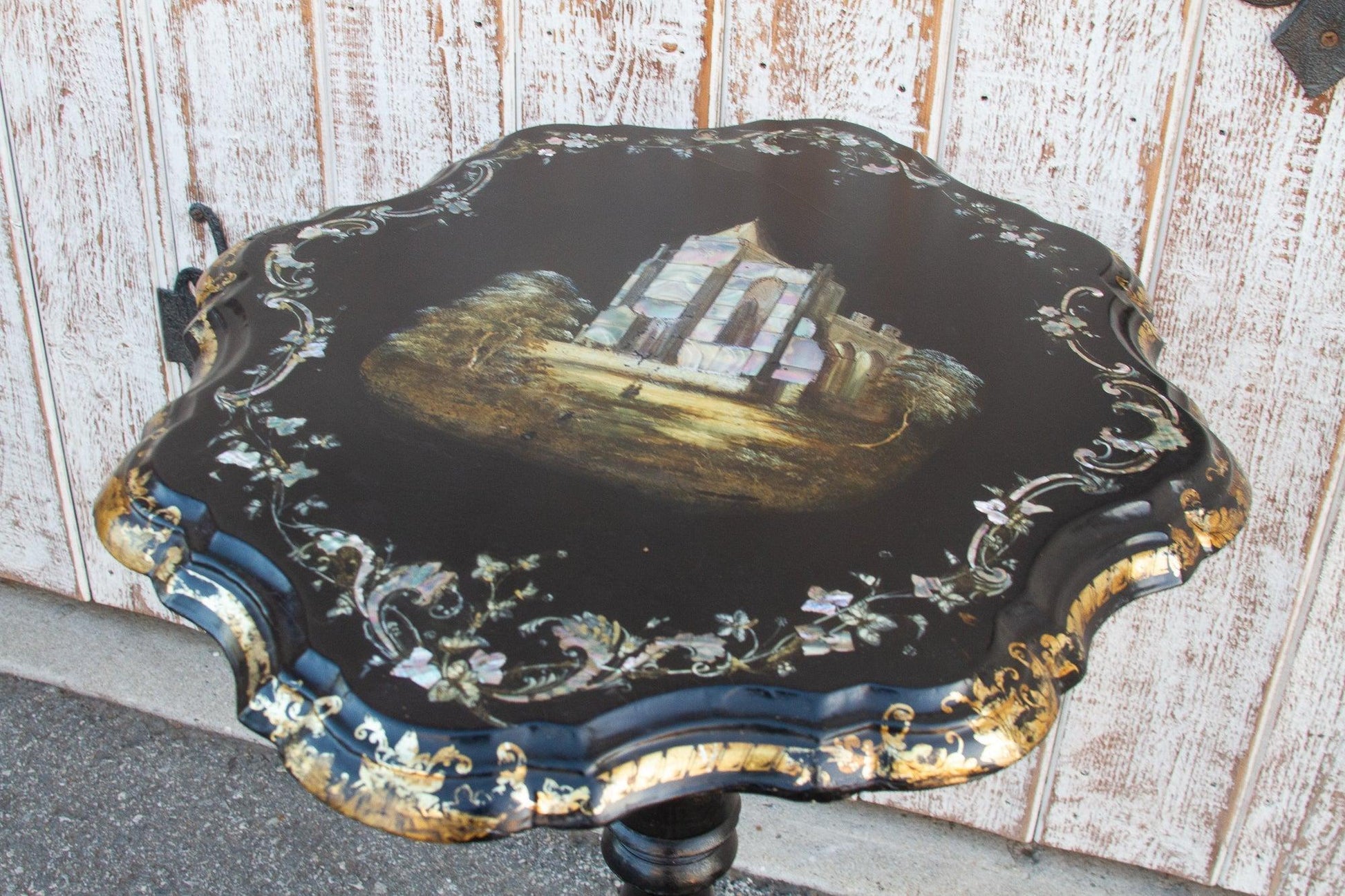 Antique French Mother of Pearl Inlaid Table-Furniture-tbgypsysoul