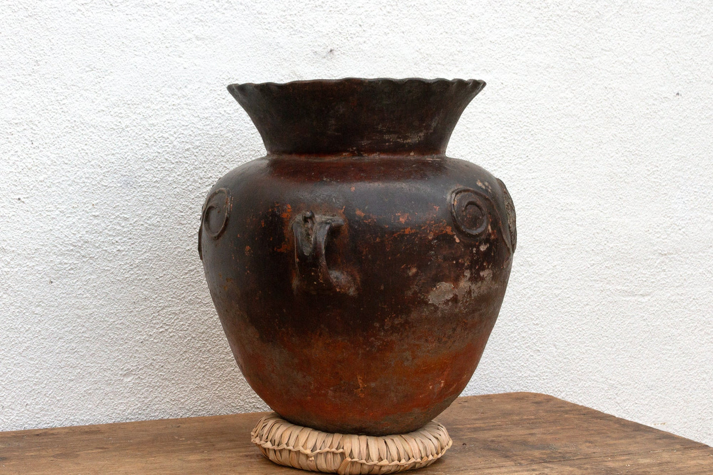 Antique Guatemalan Large Floral Olla-Accents-tbgypsysoul