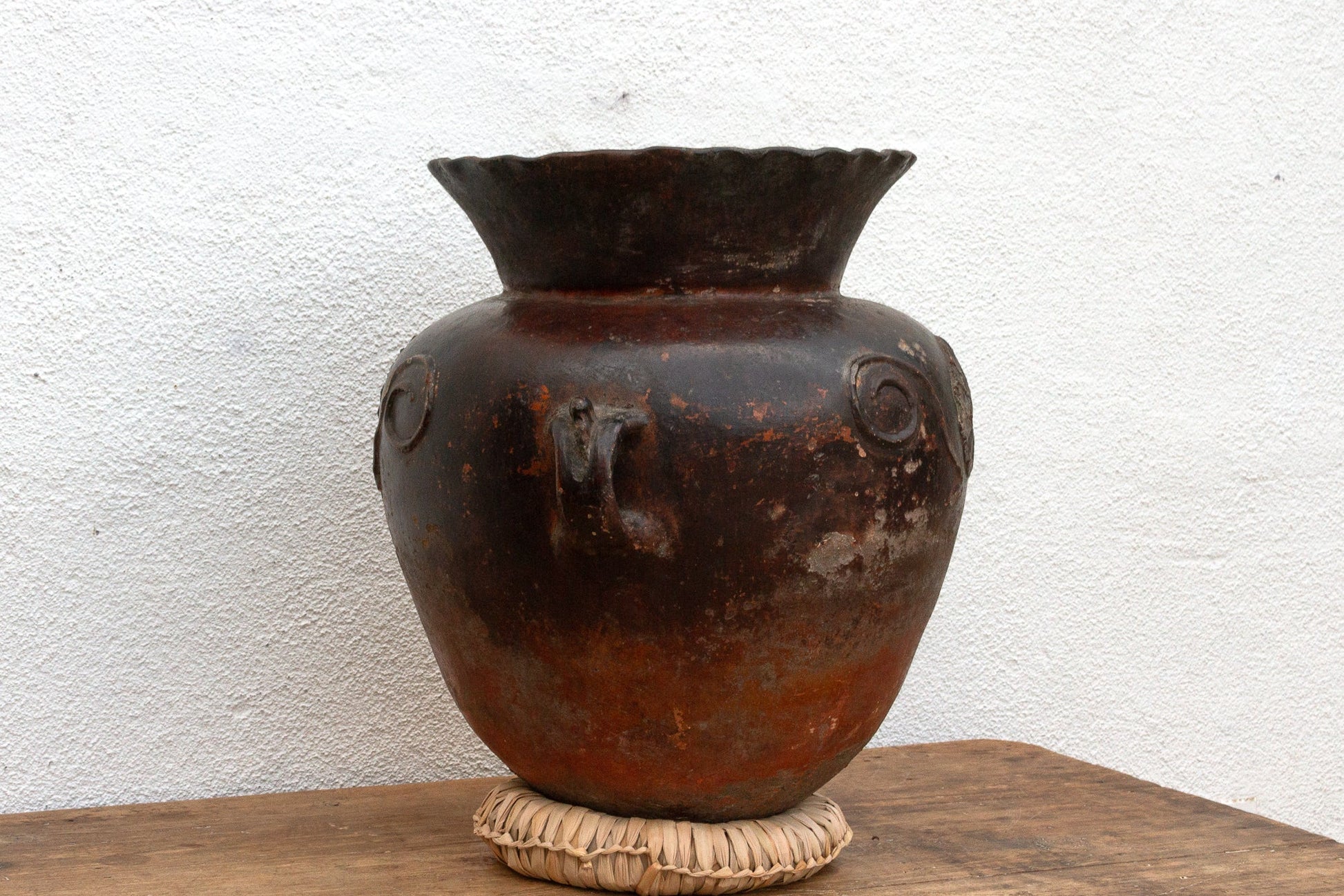 Antique Guatemalan Large Floral Olla-Accents-tbgypsysoul