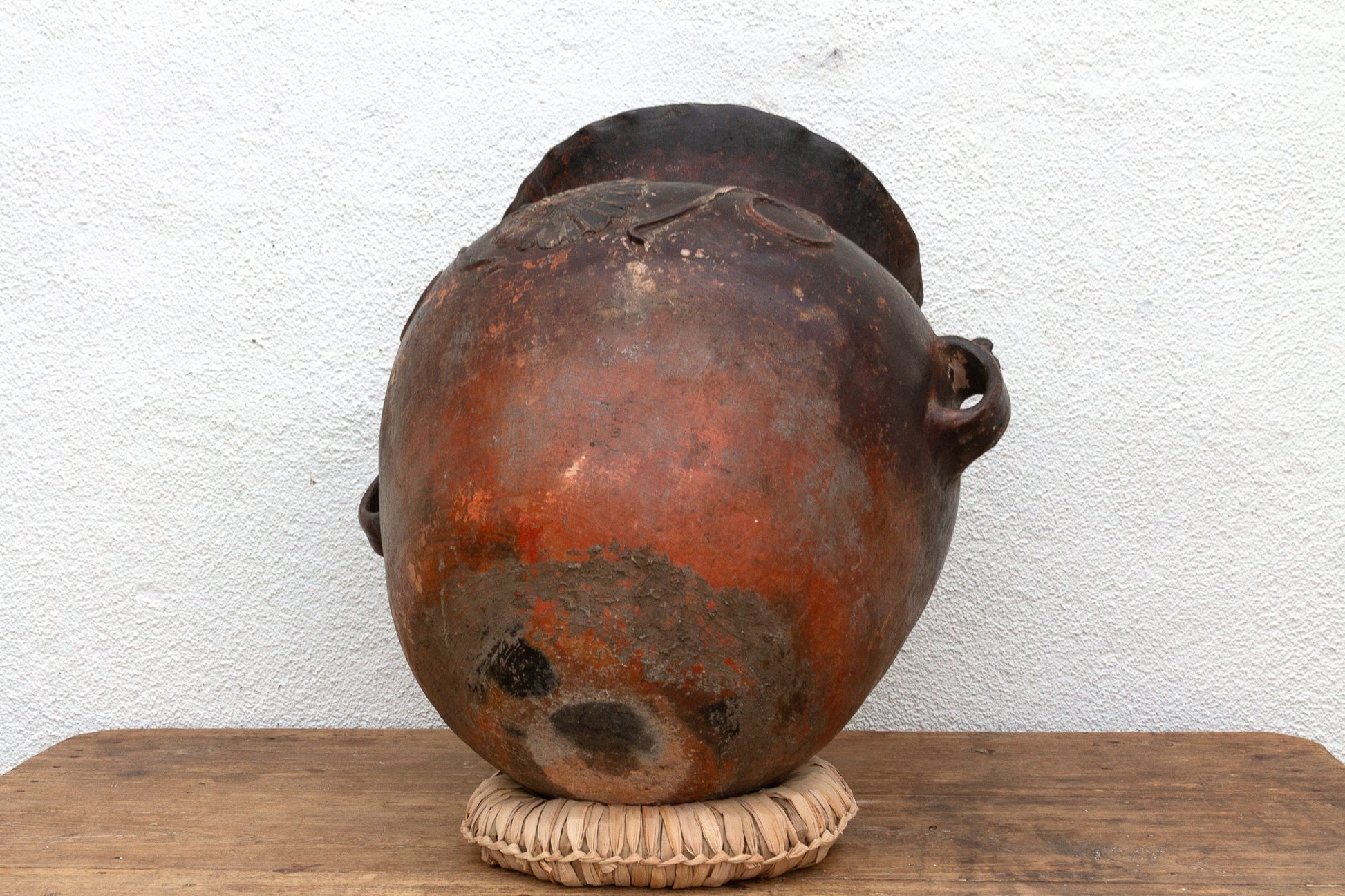 Antique Guatemalan Large Floral Olla-Accents-tbgypsysoul