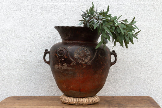 Antique Guatemalan Large Floral Olla-Accents-tbgypsysoul