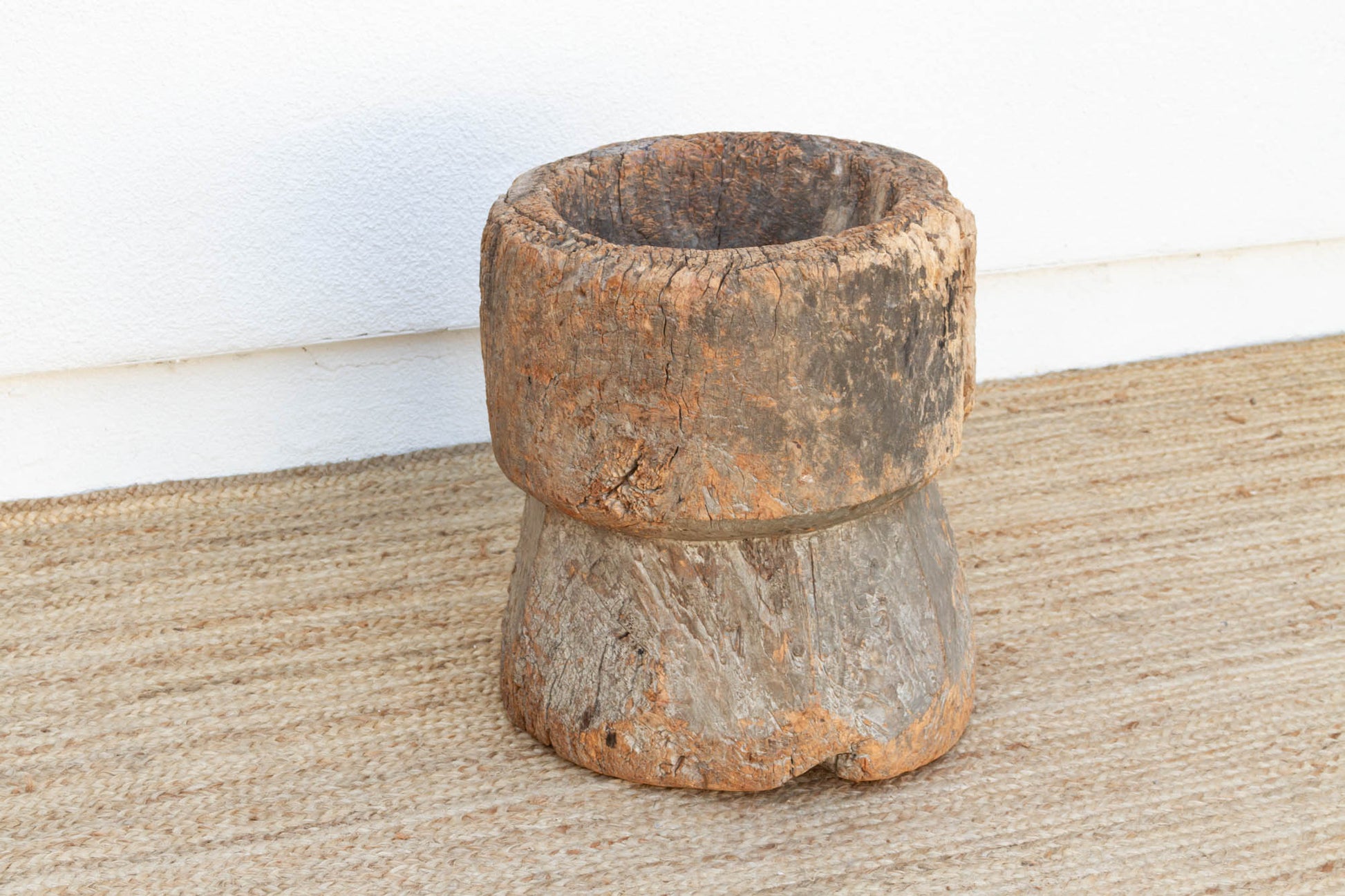Antique Semi Fossilized Tribal Mortar-Accents-tbgypsysoul