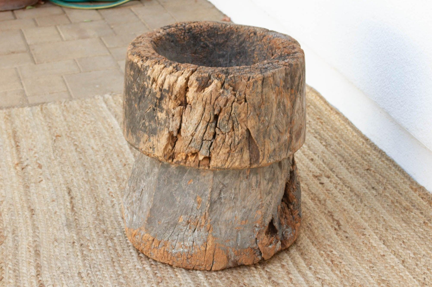 Antique Semi Fossilized Tribal Mortar-Accents-tbgypsysoul