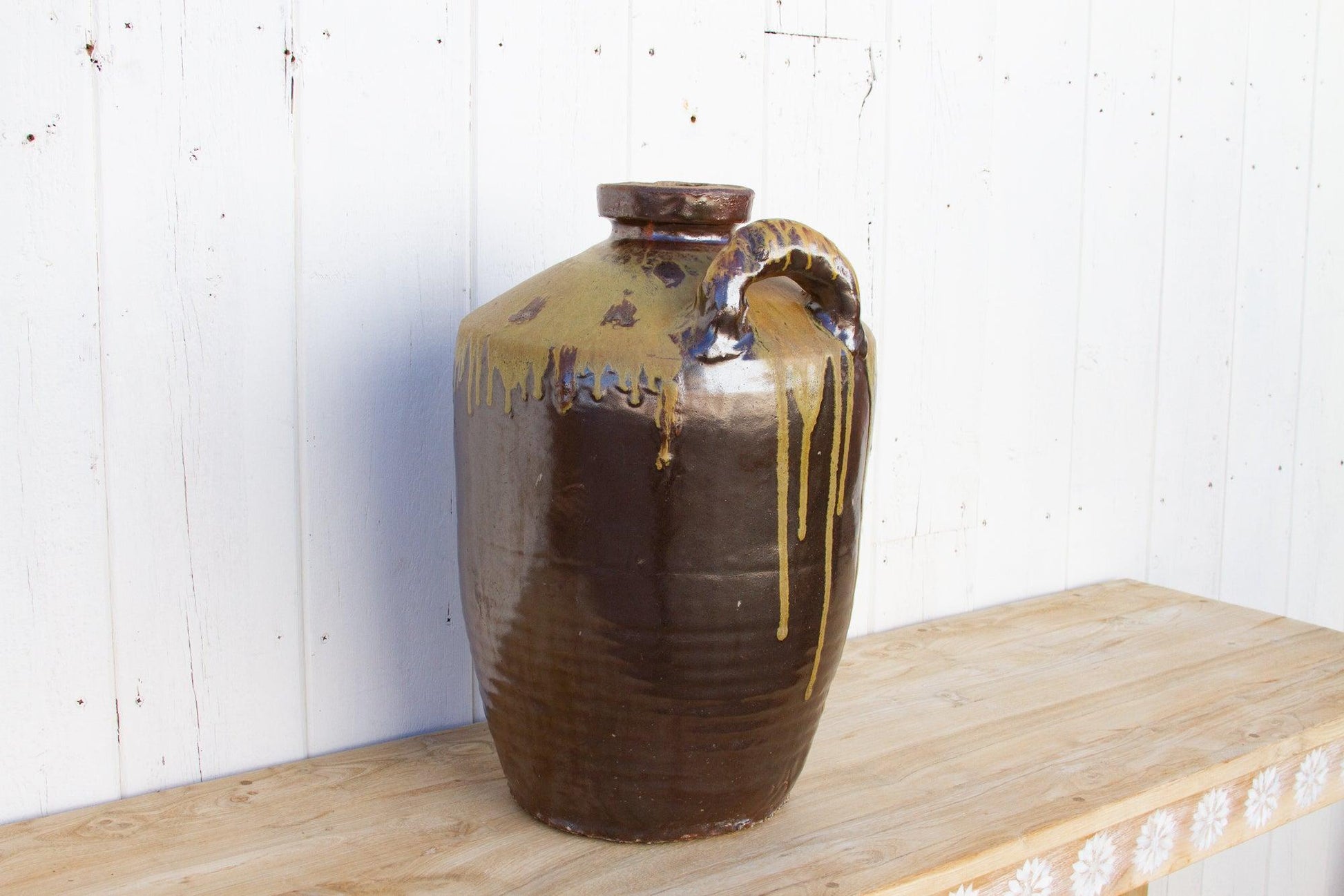 Antique Spanish Glazed Wine Jug-tbgypsysoul