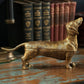 Antiqued Brass Dachshund Storage Box-storage box-tbgypsysoul