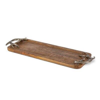 Antler Mango Wood Tray, 26" X 10"-tbgypsysoul