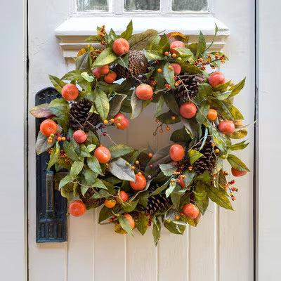 Autumn Persimmon Wreath-tbgypsysoul