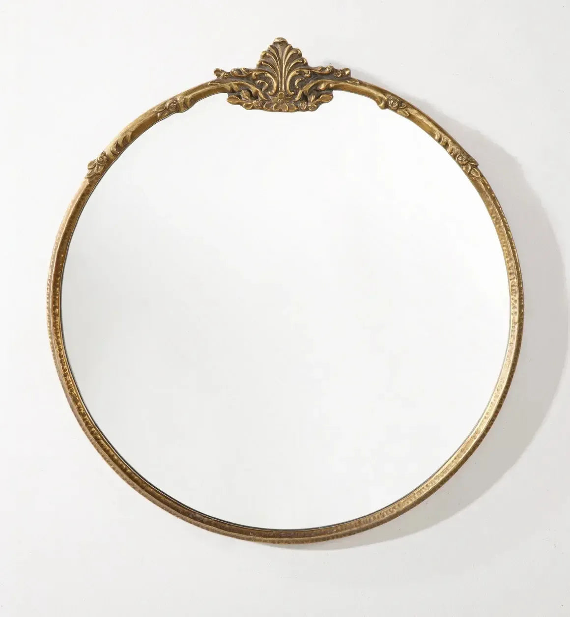 Beveled French Country Round Mirror