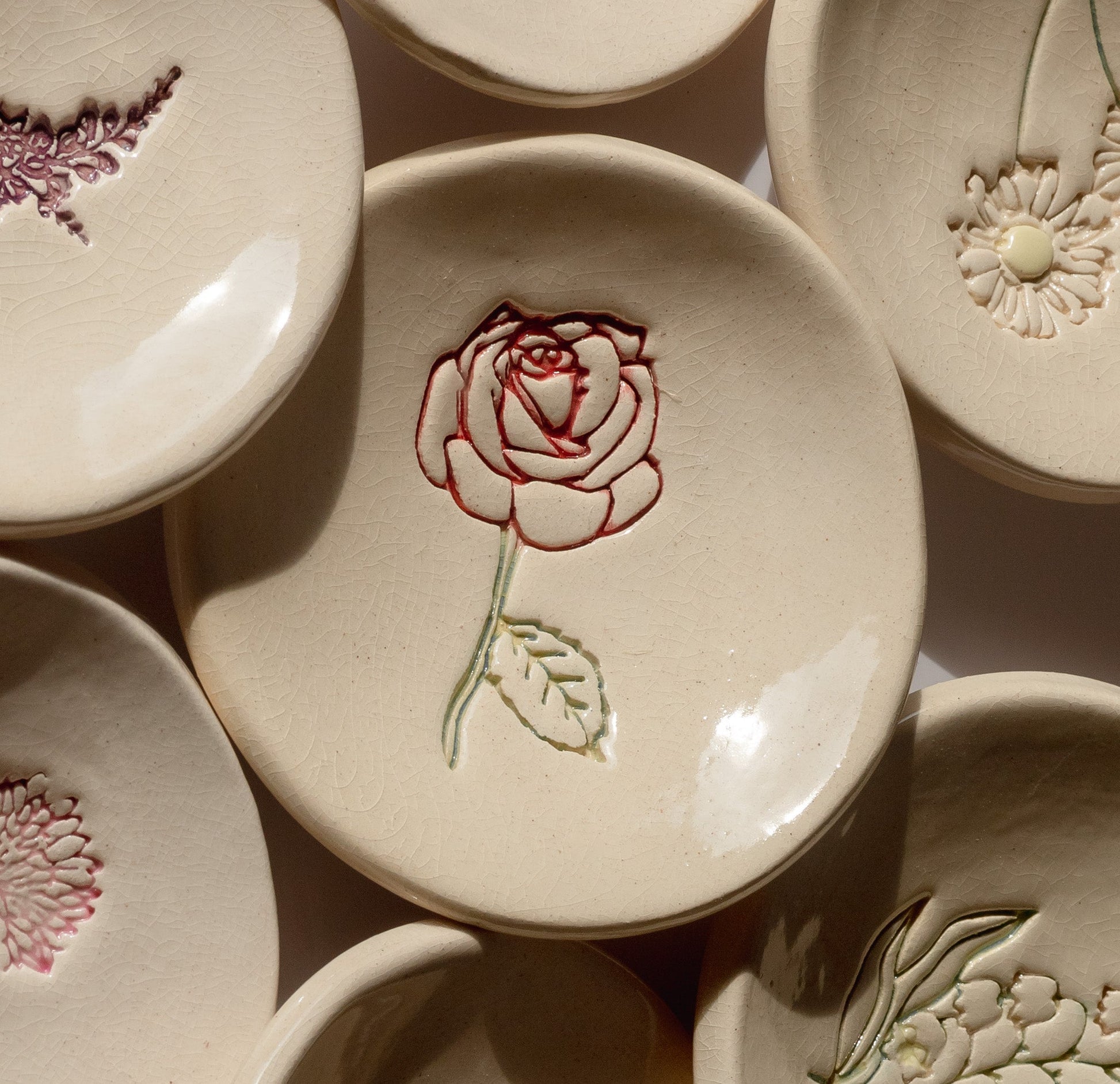 Birth Flower Ring Dish-Ceramic-tbgypsysoul