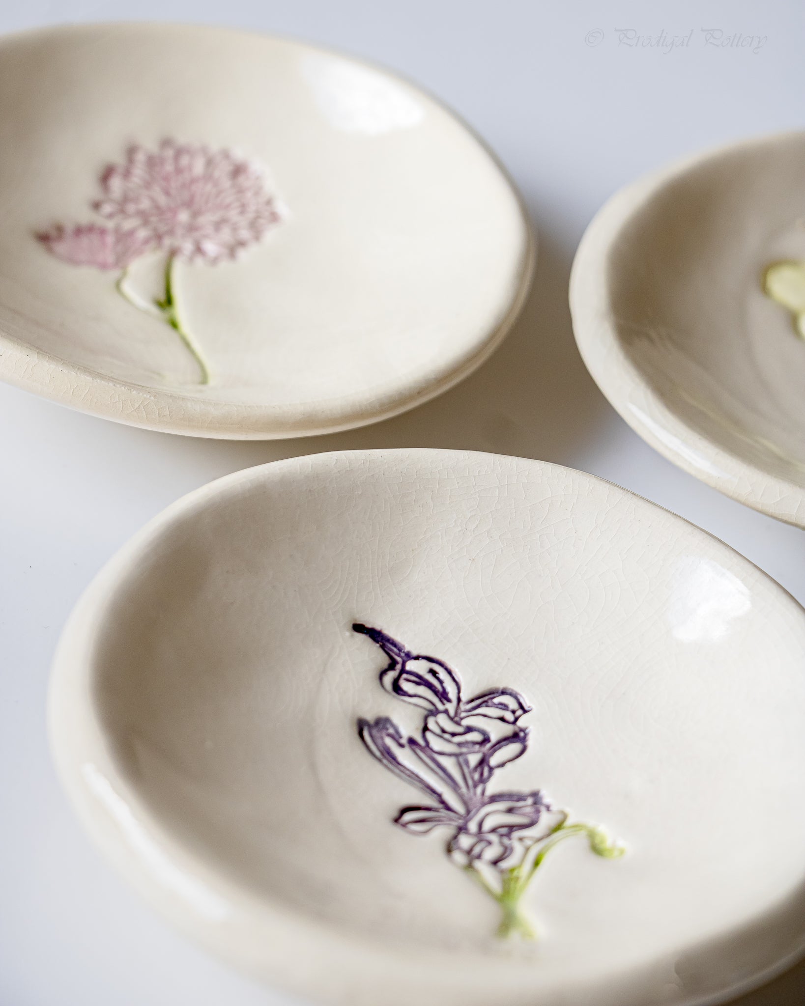 Birth Flower Ring Dish-Ceramic-tbgypsysoul