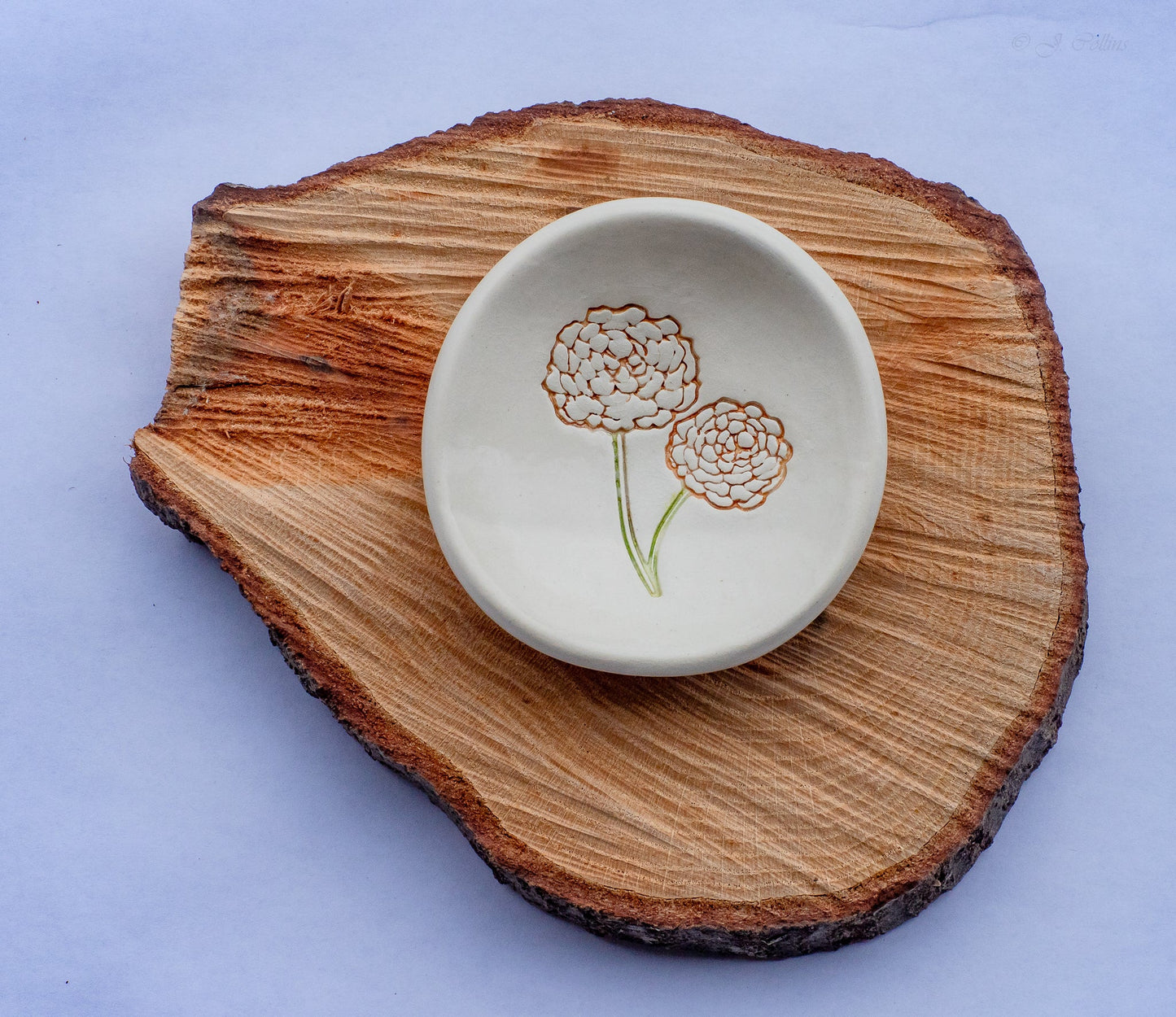 Birth Flower Ring Dish-Ceramic-tbgypsysoul
