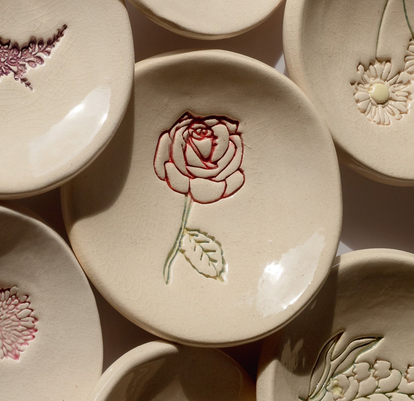 Birth Flower Ring Dish-Ceramic-tbgypsysoul