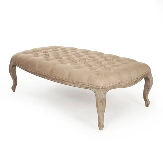 Burlap Maison Tufted Ottoman-tbgypsysoul