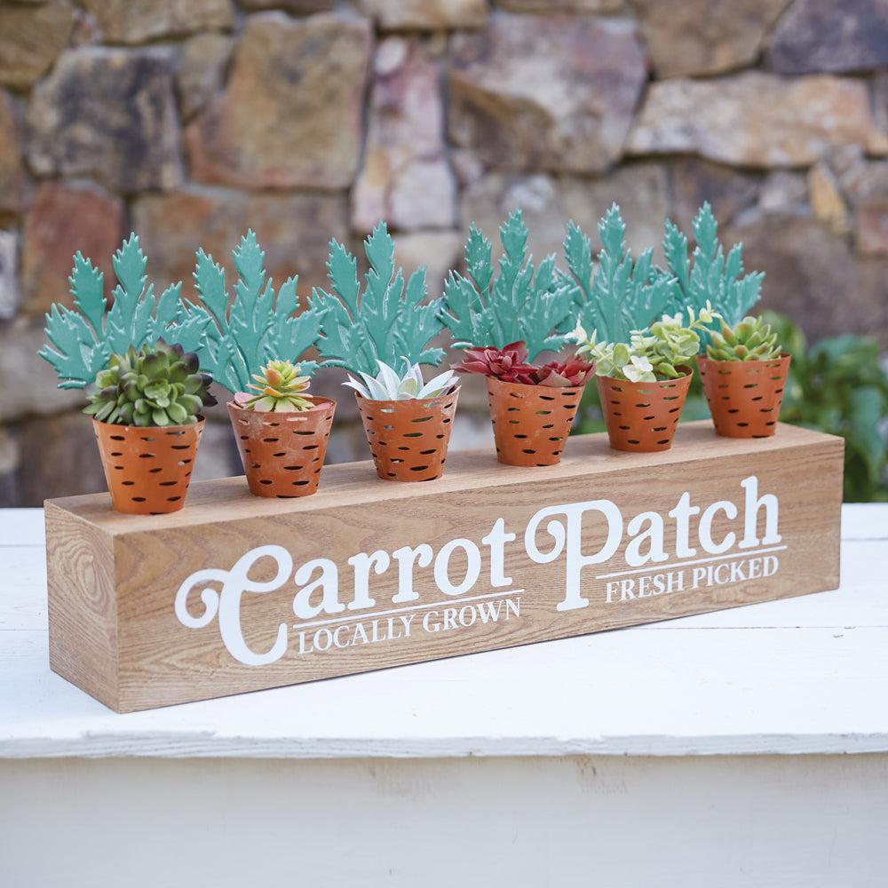 carrot-patch-planter-and-six-metal-carrots-easter-home-decor-ctw-2-Threadbare Gypsy Soul
