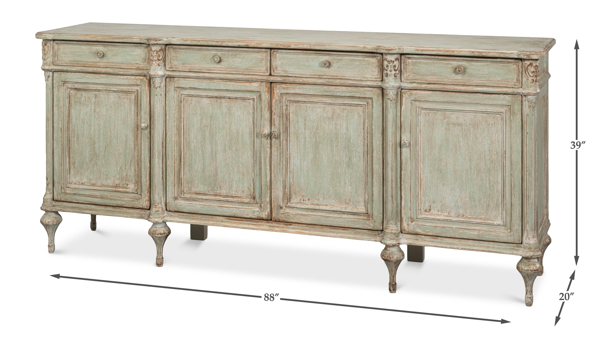Château Verdure French Country Sideboard - White Glove Included-Buffet Sideboard-tbgypsysoul