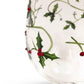 Christmas Holly Stemless Wine Glasses-Wine Glasses > Stemless > Painted & Jeweled-tbgypsysoul