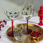 Christmas Holly Stemless Wine Glasses-Wine Glasses > Stemless > Painted & Jeweled-tbgypsysoul