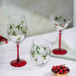 Christmas Holly Stemless Wine Glasses-Wine Glasses > Stemless > Painted & Jeweled-tbgypsysoul