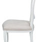 Cortina White, Taupe Chenille Oval Cane Back Dining Chair, Set of 2 - White Glove Included