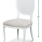 Cortina White, Taupe Chenille Oval Cane Back Dining Chair, Set of 2 - White Glove Included