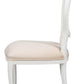 Cortina White, Velvet Taupe Oval Cane Back Dining Chair, Set of 2 - White Glove Included