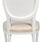 Cortina White, Velvet Taupe Oval Cane Back Dining Chair, Set of 2 - White Glove Included