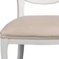 Cortina White, Velvet Taupe Oval Cane Back Dining Chair, Set of 2 - White Glove Included