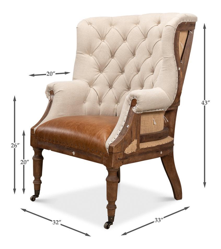 Couture Ranch Havana Wingback Chair-Accent Chair-tbgypsysoul