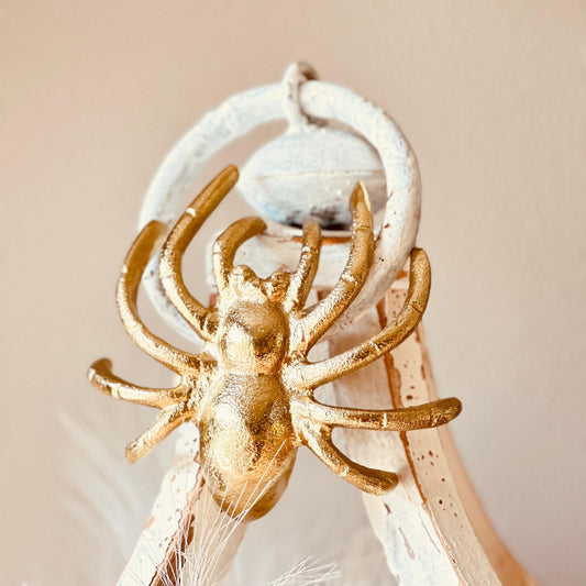 Creepy Crawly Gold Spiders-Halloween Decor-tbgypsysoul