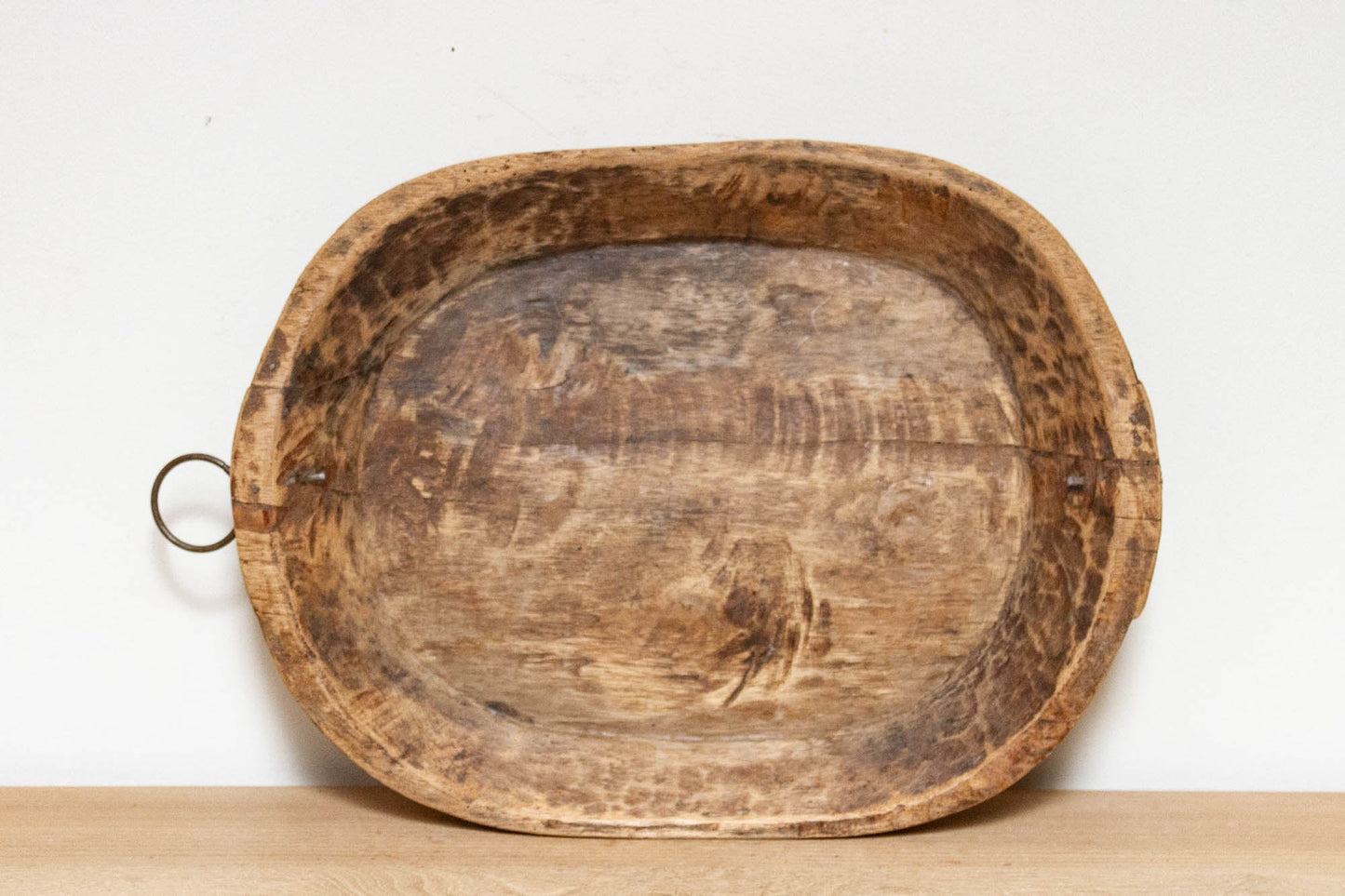 Distressed Dough Wooden Bowl-Bowl-tbgypsysoul