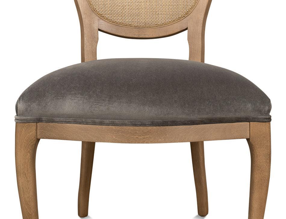French Country Oval Cane Back Dining Chair, Set of 2 - White Glove Included-Dining Chair-tbgypsysoul