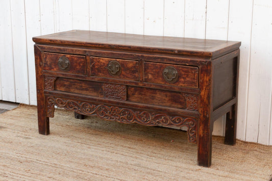 Early 19th Century Qing Dynasty Carved Console-Console Table-tbgypsysoul