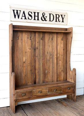 Embossed Metal Wash & Dry Sign-Decorative Signs-tbgypsysoul